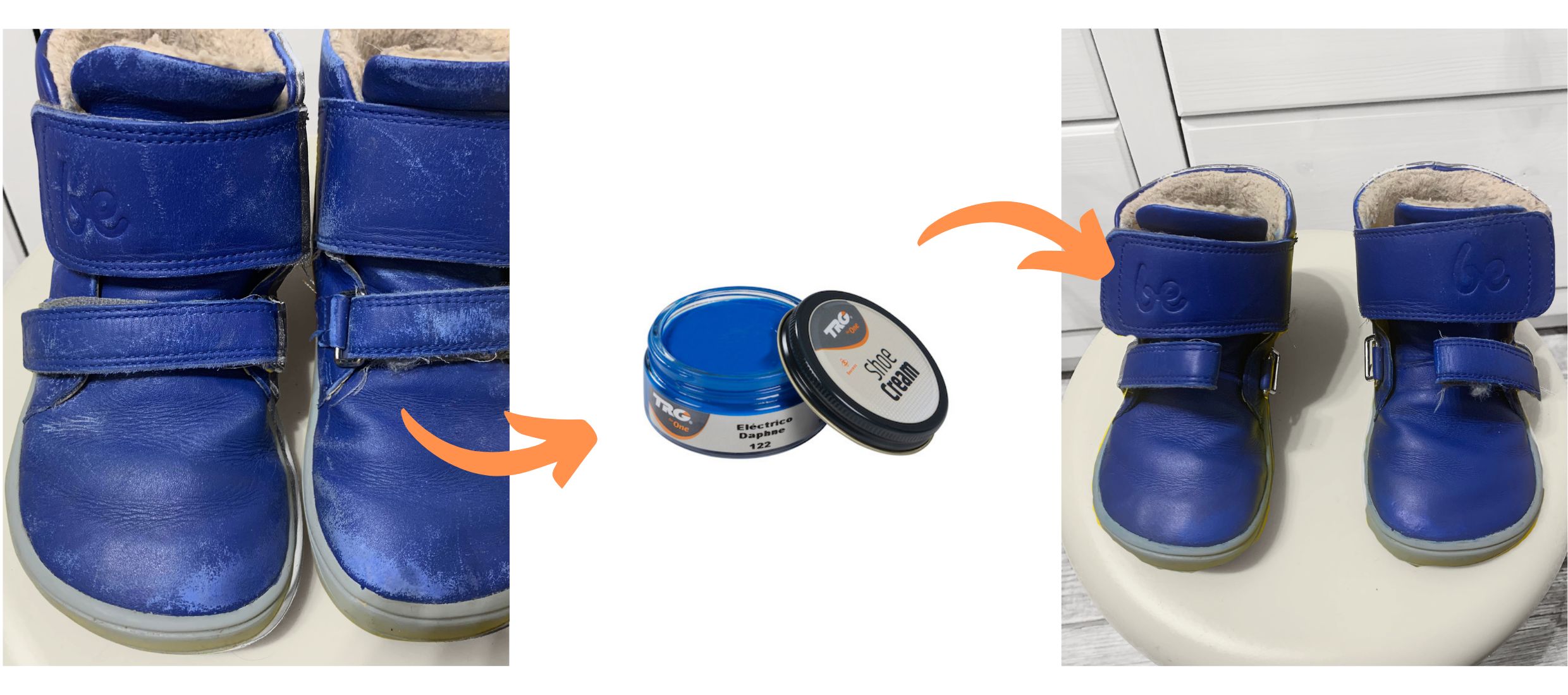 Středně Modrý Krém na modré boty 122 Daphne Shoe Cream TRG